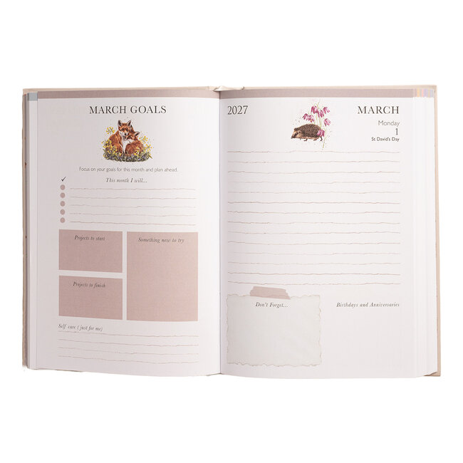 Wrendale Desk Planner 2027 - Highland Cow