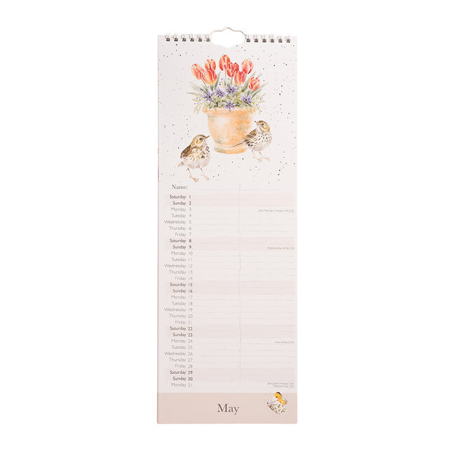 Wrendale Kalender Slim 2027 - Feathered Friends