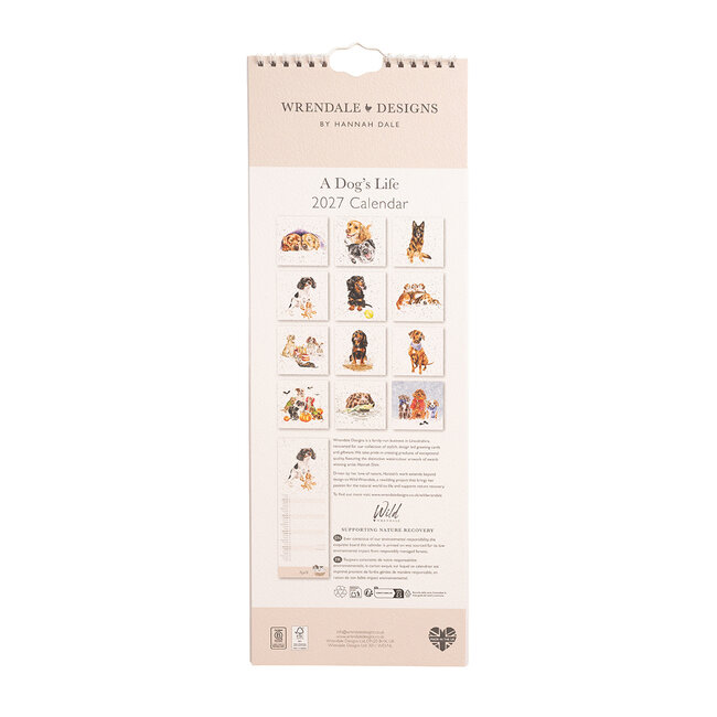 Wrendale Kalender Slim 2027 - A Dog's Life