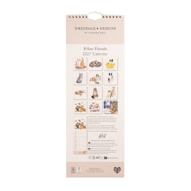 Wrendale Kalender Slim 2027 - Feline Friends