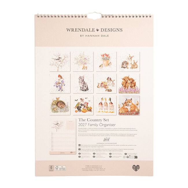 Wrendale Familieplanner 2027 - The Country Set