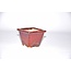 Akira matsumoto 7 cm Square bonsai pot red