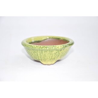  Eimei ( Yozan kiln) Maceta redonda 4 cm 10 x 10 cm, Youzan, Emei, Tokoname Japón