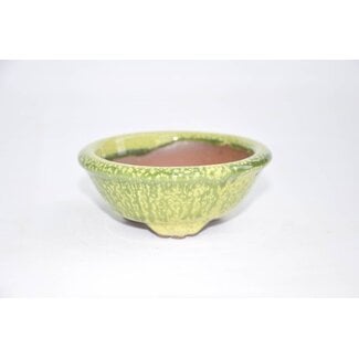  Eimei ( Yozan kiln) Vaso rotondo 4cm 10 x 10 cm, Youzan, Emei, Tokoname Giappone