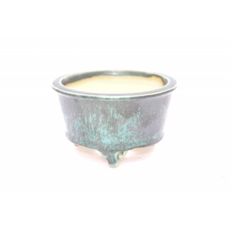  Eimei ( Yozan kiln) Runder Topf 10,3 cm x 10,3 cm, Youzan, Emei, Tokoname Japan