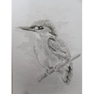 Kingfisher 1 Tanzaku 36x6 cm