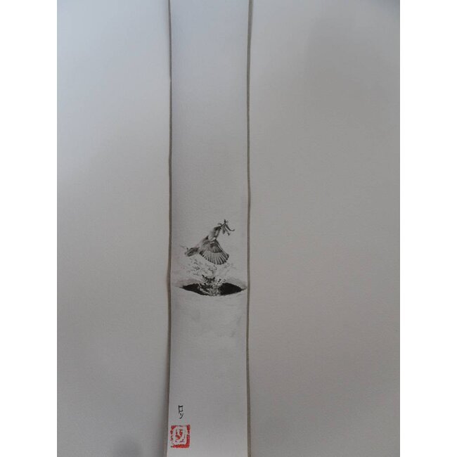 Kingfisher 3 Tanzaku 36x6 cm