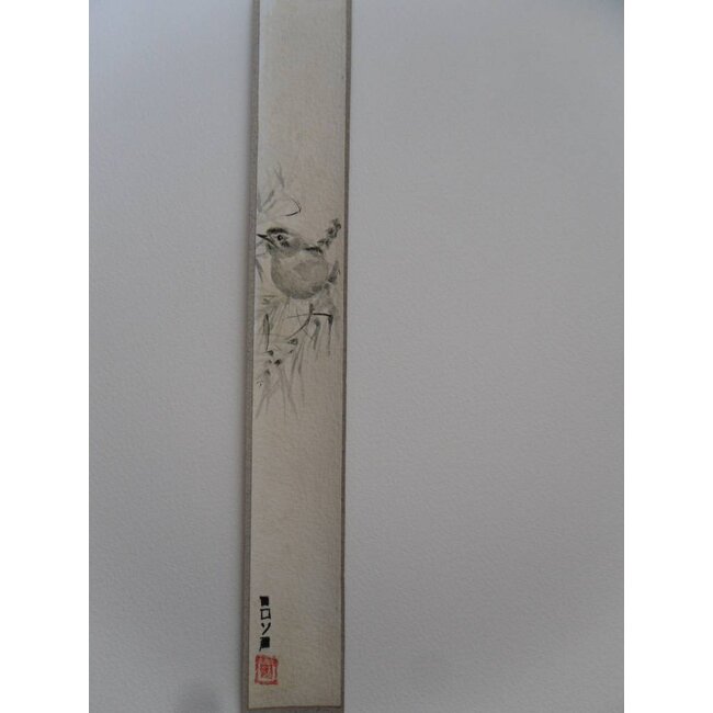 Vogel 3 Tanzaku 23,5x3 cm