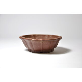 Shibakatsu (Katsuichi Shibata) Hexagonal unglazed Shibakatsu pot - 90 mm