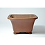 Vierkante ongeglazuurde Shibakatsu-pot - 123 x 123 x 70 mm