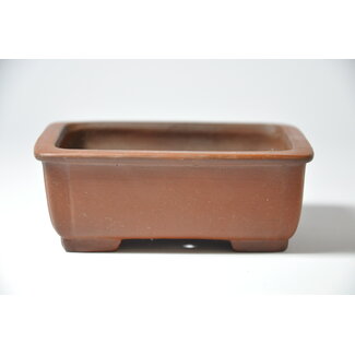 Shibakatsu (Katsuichi Shibata) Rectangular unglazed Shibakatsu pot - 98 mm