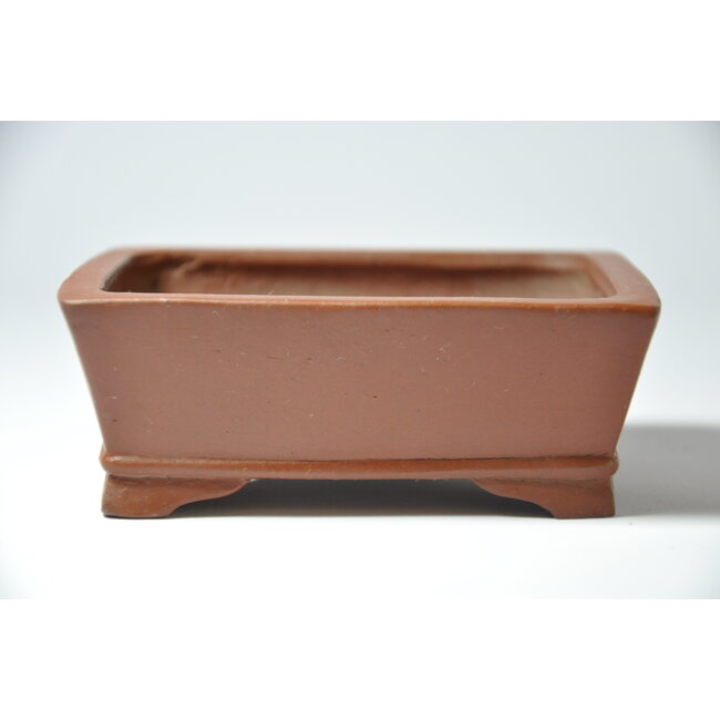 Rectangular unglazed Shibakatsu pot - 102 x 77 x 36 mm