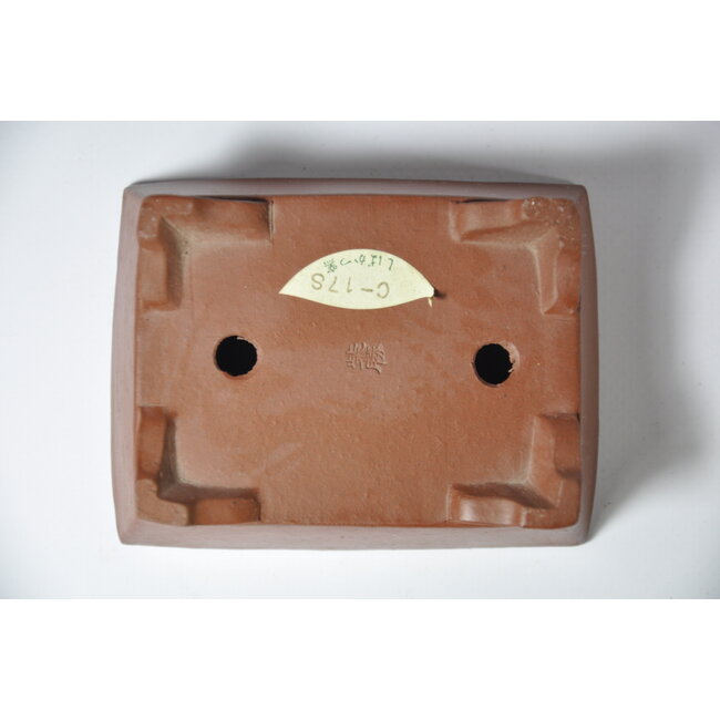 Rectangular unglazed Shibakatsu pot - 102 x 77 x 36 mm