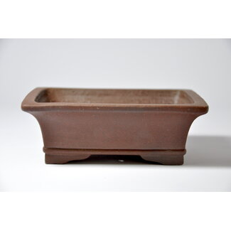 Shibakatsu (Katsuichi Shibata) Rectangular unglazed Shibakatsu pot - 125 mm