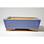 Maceta  rectangular Shibakatsu acristalada azul - 150 x 113 x 49 mm