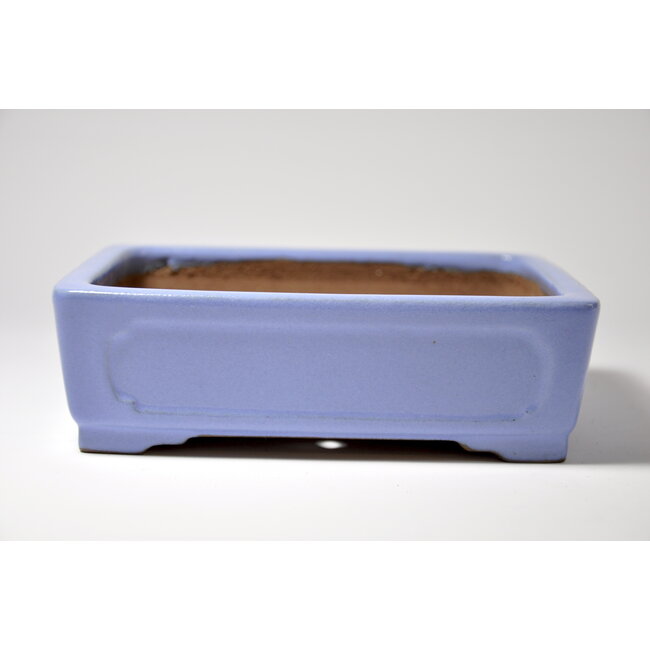 Vaso Shibakatsu rettangolare smaltato blu - 156 x 120 x 47 mm