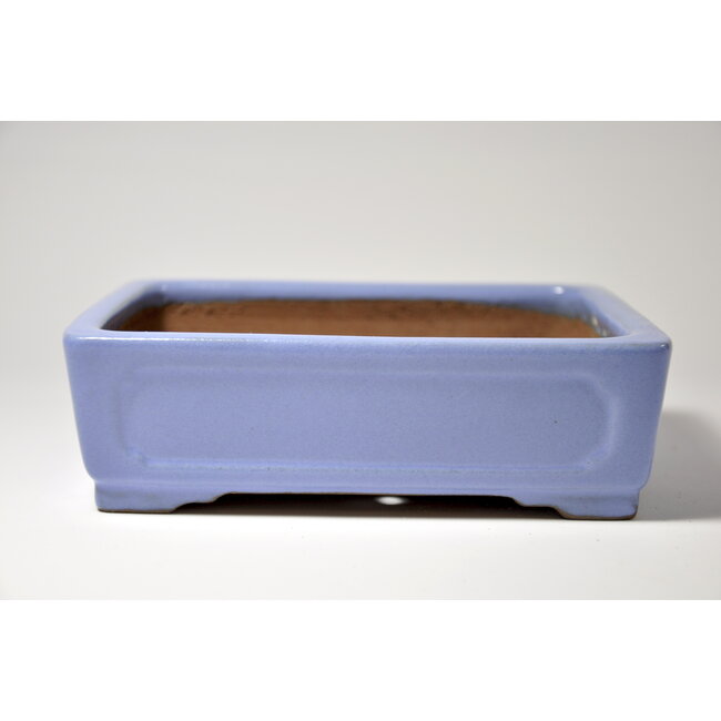 Maceta  Shibakatsu rectangular esmaltada en azul - 156 x 120 x 47 mm