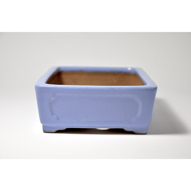 Pot Shibakatsu rectangulaire vitré bleu - 156 x 120 x 47 mm