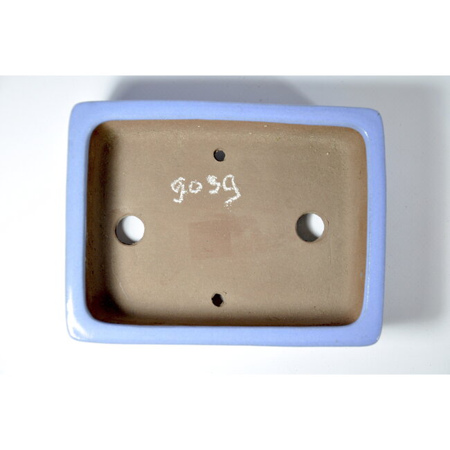 Vaso Shibakatsu rettangolare smaltato blu - 156 x 120 x 47 mm