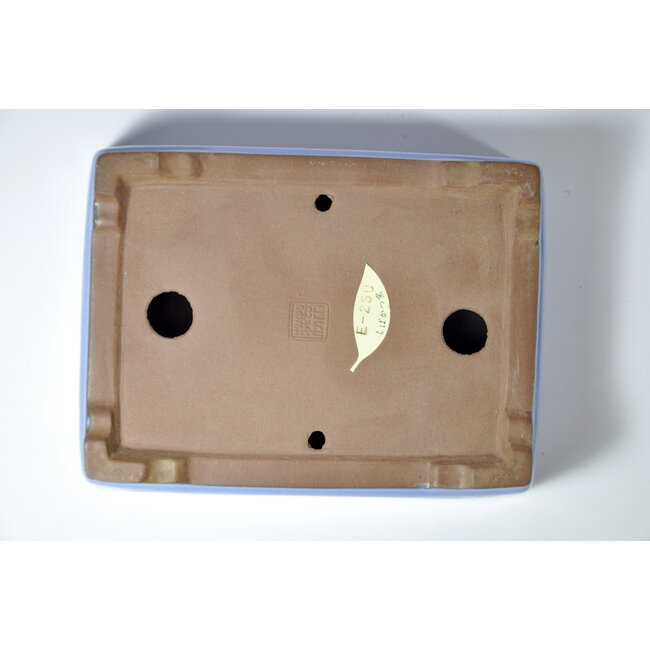 Pot Shibakatsu rectangulaire vitré bleu - 156 x 120 x 47 mm