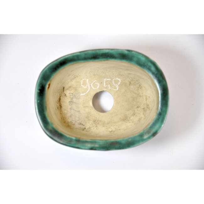 Maceta   Kutani pintada a mano ovalada - 95 x 71 x 42 mm