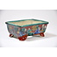 Rectangular handpainted Kutani pot - 90 x 62 x 35 mm