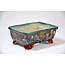 Rectangular handpainted Kutani pot - 90 x 62 x 35 mm