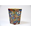 Square handpainted Kutani pot - 50 x 50 x 75 mm