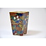 Square handpainted Kutani pot - 50 x 50 x 75 mm