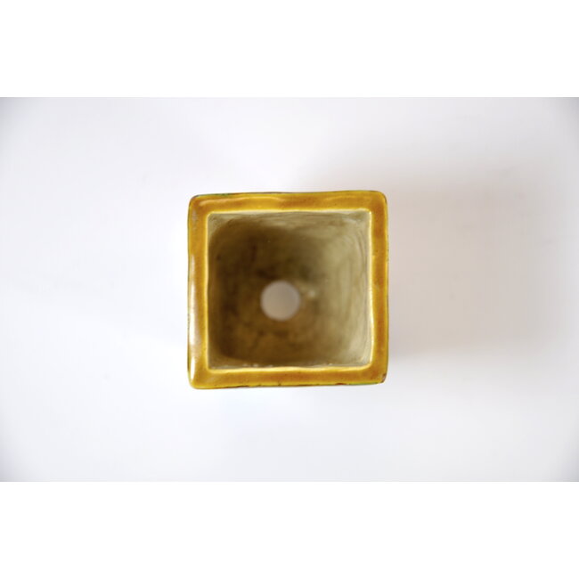 Vaso quadrato Kutani dipinto a mano - 50 x 50 x 75 mm