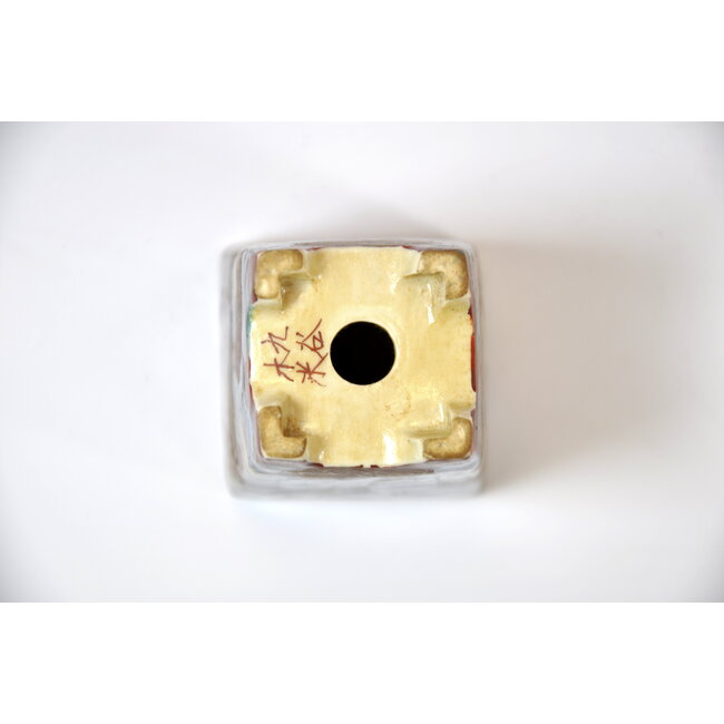 Vierkante handbeschilderde Kutani-pot - 50 x 50 x 75 mm