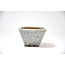 Square white craquelé  pot - 62 x 62 x 40 mm