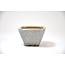 Square white craquelé  pot - 62 x 62 x 40 mm
