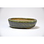 Oval green  pot - 80 x 68 x 21 mm