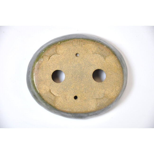 Vaso verde ovale - 80 x 68 x 21 mm