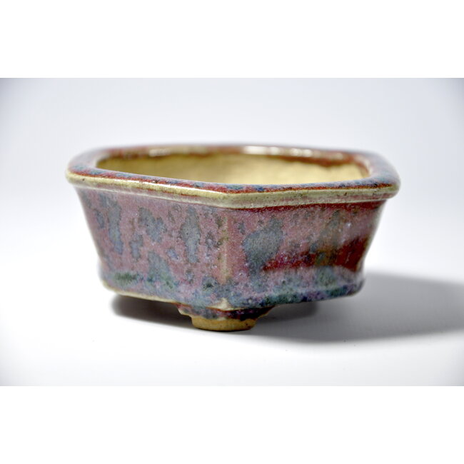 Pot multicolore hexagonal - 100 x 91 x 39 mm