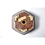 Pot multicolore hexagonal - 100 x 91 x 39 mm