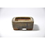 Rectangular muted brown  pot - 83 x 60 x 21 mm