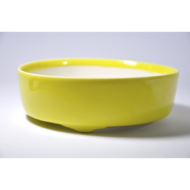 Pot Seifu rond jaune vitré - 149 x 149 x 47 mm