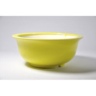 Seifu Round yellow glazed Seifu pot - 149 mm