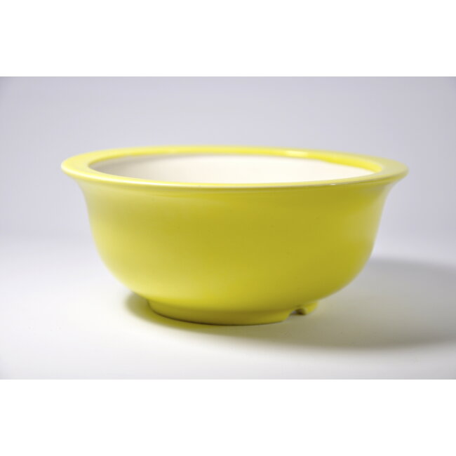 Vaso Seifu tondo giallo smaltato - 149 x 149 x 64 mm