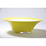 Round yellow glazed Seifu pot - 147 x 147 x 47 mm