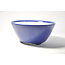 Round blue glazed Seifu pot - 148 x 148 x 69 mm