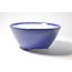 Round blue glazed Seifu pot - 148 x 148 x 69 mm