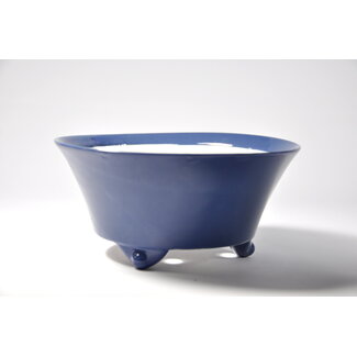 Seifu Round blue glazed Seifu pot - 148 mm