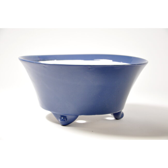 Vaso Seifu tondo smaltato blu - 148 x 148 x 69 mm