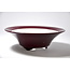 Ronde aubergine paarse Seifu-pot - 148 x 148 x 48 mm