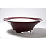 Runder lila Seifu-Topf mit Auberginen - 148 x 148 x 48 mm
