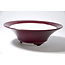 Ronde aubergine paarse Seifu-pot - 148 x 148 x 48 mm