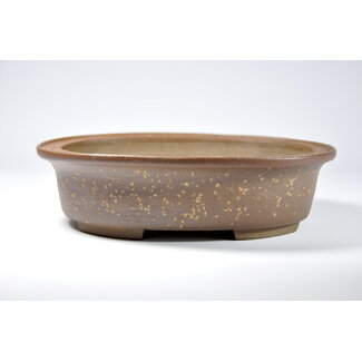 Heian Kosen Oval unglazed kousen pot - 188 mm